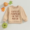 thumbnail image 7 of Toddler Baby Boy Girl Halloween Outfit Pumpkin Pullover Sweatshirt Crewneck Sweater Long Sleeve T-Shirt Tops Kids Fall Clothes, 7 of 7