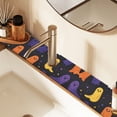 thumbnail image 2 of Yayeee Faucet Mat for Kitchen Sink 30" Diatomite Long Splash Guard Pad, Halloween Colorful Ghosts, 2 Pack, 2 of 7