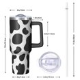 thumbnail image 3 of 1pc ox 40oz Tumbler with Straw & Handle - Insulated Stainless Steel Cup | Holiday Gift for Man Women (Christmas, Valentine's, Birthday), 3 of 5