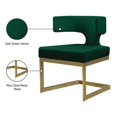 thumbnail image 4 of Meridian Furniture Alexandra Green Velvet Dining Chair, 4 of 5