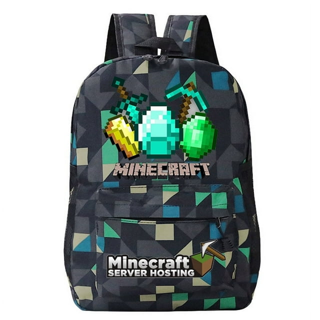 MINECRAFT Games Peripheral Backpack Primary And Secondary School Students' Casual Schoolbag-sebneei