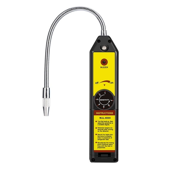 Riwcyla Freon Leak Detector WJL,6000 Refrigerant HVAC Leak Detector Halogen Gas Sniffer Automotive Gas Finder Halogen Leakage Tester Checker for R134a R410A R12 R22 R404A