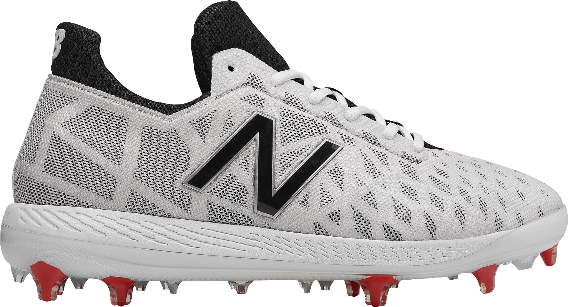 red and white new balance baseball cleats