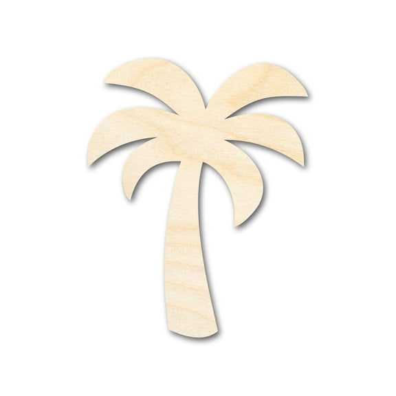 Bigger Better | Unfinished Wood Simple Palm Tree Silhouette | DIY Craft Cutout | 18" / 1/4"