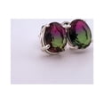 thumbnail image 3 of 4.4ct Watermelon Tourmaline Sterling Silver Earrings, 3 of 10