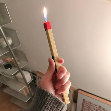 Taicans Windproof Lighter,Giant Match Stick Shaped Multipurpose Butane Refillable Lighter for Candle BBQ Camping