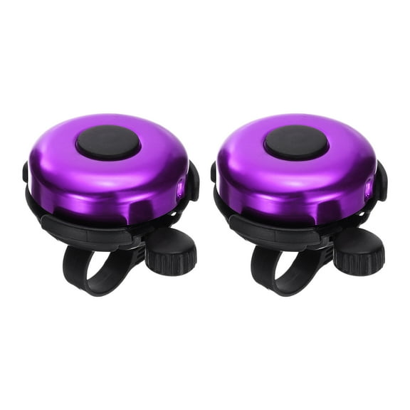 Uxcell 2pcs Bike Bell Classic Bicycle Bell with Loud Crisp Sound Bike Ring Bell Aluminum Bike Accessories, Purple