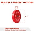 thumbnail image 5 of FlexWave Bumper Weight Plates, 55 lb Pair, Colored, 2-Inch Hole, 5 of 8