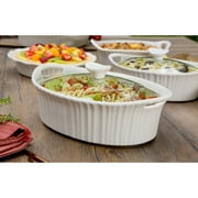 CorningWare French White 2.5qt Oval Casserole Dish with Glass Lid