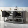 thumbnail image 3 of Remi 60" Carrara White Marble Countertop Double Vanity w/o Mirror Gray, 3 of 9