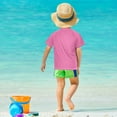 thumbnail image 4 of FORMRS Boys Rash Guard Short Sleeves Swim Shirt Quick Dry UPF 50+ Sun Protection, Sizes 3-12T, Pink Doughnuts, 4 of 6