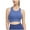 Dark Blue, variant on Bigersell Yoga Sports Bra Women T-Back Workout Crop Tank Tops with Built in Bras Solid Wireless Sports Bras Sleeveless Cropped Tank Tops Comfort Soft Pull-On Closure Padded Bra Blue S