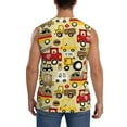 thumbnail image 4 of Haiem Men's Vehicles Print Tank Tops Summer Sleeveless Cut Off Workout T-Shirts Fitness Vest Athletic Undershirts-3X-Large, 4 of 8