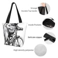 thumbnail image 4 of Disketp Capybara Riding Bicycle for Women’s Casual Shoulder Tote Bag Cross-body Handbags for Shopping, Travel and Daily Use, 4 of 6