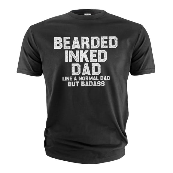 Men's Father's day dad T-shirt beard and tattoos tee shirt dad gifts birthday funny tee
