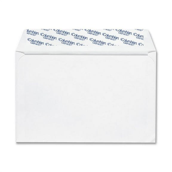 Columbian Grip-Seal Greeting Card Envelopes, White, 100 / Box (Quantity)