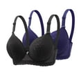 thumbnail image 4 of Sakmal Underwire Women Bras Full Coverage Lace Wireless 2-Pack Black Comfort Womens Bras 38, 4 of 5