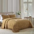 thumbnail image 3 of Beatrice Home Fashions Medallion Chenille King Sham Gold, 3 of 5