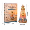 thumbnail image 2 of Christmas Decor Handmade 3D Craft Set Glowing Lighted Sea Glass Art Kits For Adults Beginner Friendly Lighthouse Kit Collection DIY Plastic Building Activity For Indoor Home Holiday Decoration,E, 2 of 7