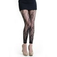 thumbnail image 2 of Lady's Fashion Designed Fishnet Footless Tights, Black-749, 2 of 4