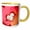 Yellow/White, variant on 3drose, Heart on Heart with Arrow, Abstract Valentines Day, 11oz Two-tone Green Mug