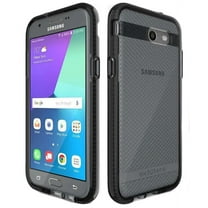 Tech21 Black Smoke EVO Check Anti-Shock Case TPU Cover for Samsung Galaxy J3 2017, Emerge, J3 Prime, Amp Prime-2, Express Prime-2, Sol 2, SM-J327, J327A