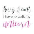 thumbnail image 2 of SD Graphics Studio 12x12 White Modern Wood Framed Museum Art Print Titled - Walk My Unicorn, 2 of 4