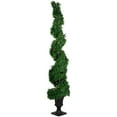 thumbnail image 5 of Northlight Real Touch™ Pre-Lit Artificial Cedar Spiral Topiary Tree, Clear Lights - 5.5', 5 of 9