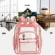 thumbnail image 4 of Xihbxyly Mochila Transparente, Material de Pvc Duradero, Diseño Aprobado para Estadios, Correas de Hombro Ajustables, Ligera y Fácil de Limpiar, Bolsa de Playa, Accesorio de Viaje, Tamaño 12 X 28 X 3, 4 of 7
