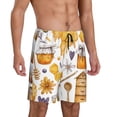 thumbnail image 2 of Sikiie Honey Bee Set Mens Pajama Shorts, Lightweight Lounge Pant with Pockets Soft Sleep Pj Shorts for MenLarge, 2 of 6