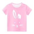 thumbnail image 4 of Tdoqot Easter Shirts for Girls Boys- Cute Crewneck Kids Clothes Short Sleeve T Shirt Pink Size 7 Years, 4 of 5