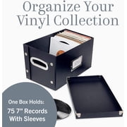 Vinyl 45 Record Box, Black