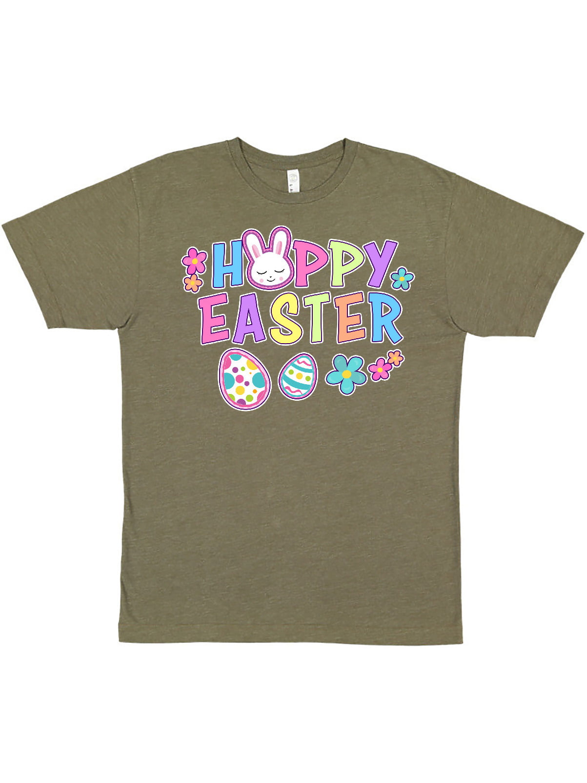 inktastic Happy Easter Banner with Bunny Face and Flowers Baby T-Shirt