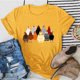thumbnail image 2 of Gibobby Playera de Manga Corta Casual Suave Mujeres Casual Impresión Manga Corta Cuello Redondo Camiseta Suelta Blusa Tops(Amarillo,CH), 2 of 4