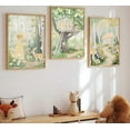 thumbnail image 4 of Baby Girl Nursery Canvas Wall art Cute Woodland Fairy Posters Fantasy Forest Animals Pictures Wall Decor Magic Mushroom Tree House Bunny Deer Watercolor Paintings Prints for Girls Room Bedroom Decor, 4 of 6