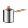 thumbnail image 2 of Danhjin Fryer Fryer Multi-function Mini 304 Stainless Steel Hot Oil Pot, Mini Oil-saving Artifact With Filter, Three-in-one Frying Set (lid + Pot + Matching Slip Through, 2 of 9