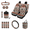 Bison, variant on Eheartsgir Frog Mandala Car Seat Protector Kit, with Car Seat Cover Protector Car Seatbelt Cover Vehicle Cup Pad Car Garbage Bag Car Rear View Mirror Cover