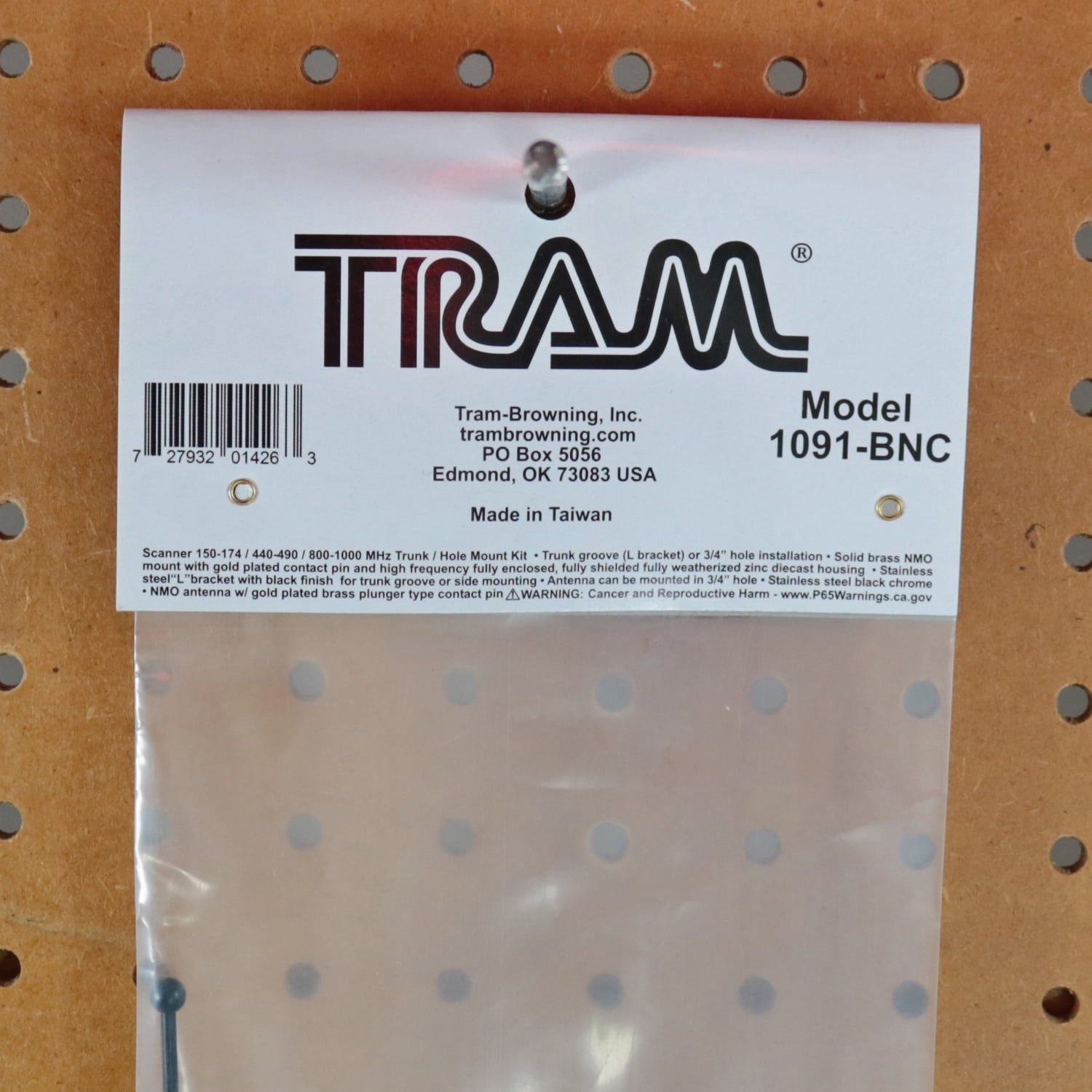 Tram Scanner Trunk/Hole Mount Antenna Kit with BNC-Male Connector