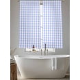 thumbnail image 5 of Blue Grid Sheer Curtains 72 Inch Length 2 Panels Set, Checkered Plaid Gingham Lattice Trellis Print Voile Window Treatment Rod Pocket Curtains Sheers Drapes for Bedroom/Living Room/Kitchen 52"x72"x2, 5 of 7