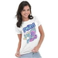 thumbnail image 3 of Smurfette Cartoon Flaming Racecar Women's T Shirt Ladies Tee Brisco Brands S, 3 of 5