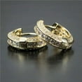 thumbnail image 3 of K-KED 925 Silver Filled Cross Cubic Zirconia Women Men Hoop Drop Earrings Jewelry-#9, 3 of 6
