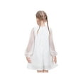 thumbnail image 5 of Girls Dress White Sequin Sheer Mesh Long Sleeve Party Pageant Wedding 7 Years, 5 of 7