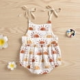 thumbnail image 3 of Newborn Baby Girl Summer Outfits Floral/Sun Romper Infant Sleeveless Strap One Piece Bodysuit Shorts Jumpsuit Cute Clothes, 3 of 7