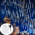 thumbnail image 4 of 1pc Outdoor Solar Meteor Rain Lights, 8 Tubes 192LEDs/288LEDs Christmas Lights String Lights For Garden Tree Holiday Party Decorations, 4 of 4