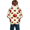 thumbnail image 6 of Kll Unisex Kids Boys Girls Hooded Pocket Pullover Hoodies-Fruit Apples, 6 of 9