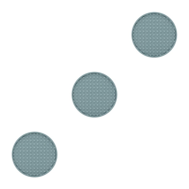 Cateissary 4 Pieces Coasters Cushion Silicone Drink Holders Anti-skid Kitchen Drain Pads Placemat Mats Washable Beverage Cup Azul 3Conjunto