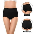 thumbnail image 3 of Loritta 7 Pack High Waist Underwear for Women Ladies Cotton Underwear Full Coverage High Waist Panties for Women ,Size S-2XL, 3 of 6