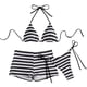 thumbnail image 2 of Trajes de baño para mujer, traje de baño de tres piezas con pierna recta y pantalones a rayas, traje de baño para mujer, trajes de baño para mujer, traje de baño para mujer, trajes de baño de moda pla, 2 of 6
