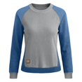 thumbnail image 2 of Colorblock Sweaters for Women Crewneck Raglan Long Sleeve Patchwork Trendy Tops Ribbed Knit Casual Pullover (L, Gray), 2 of 7