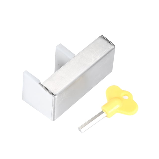 Cuatro piezas Cerradura de puerta y ventana deslizante, cerradura de puerta de acero plastico de bloqueo de aluminio, puerta límite